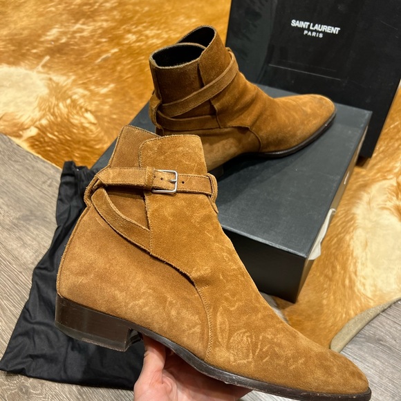 Men’s Yves Saint Laurent Wyatt Jodphur boot in Suede, size UK 41.5 (US 8.5) - Picture 2 of 5